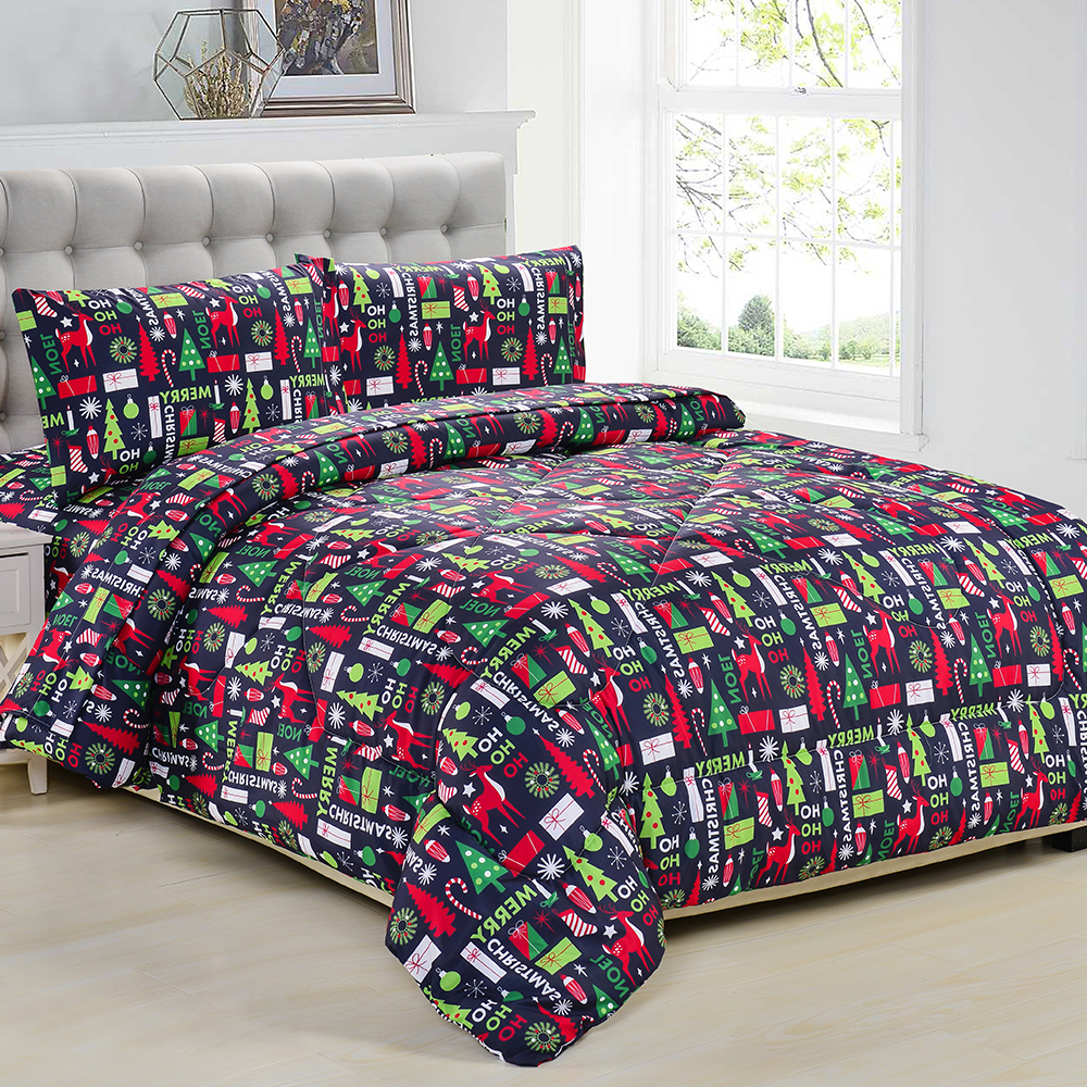 Pigment printing 5 pcs comforter sheet set