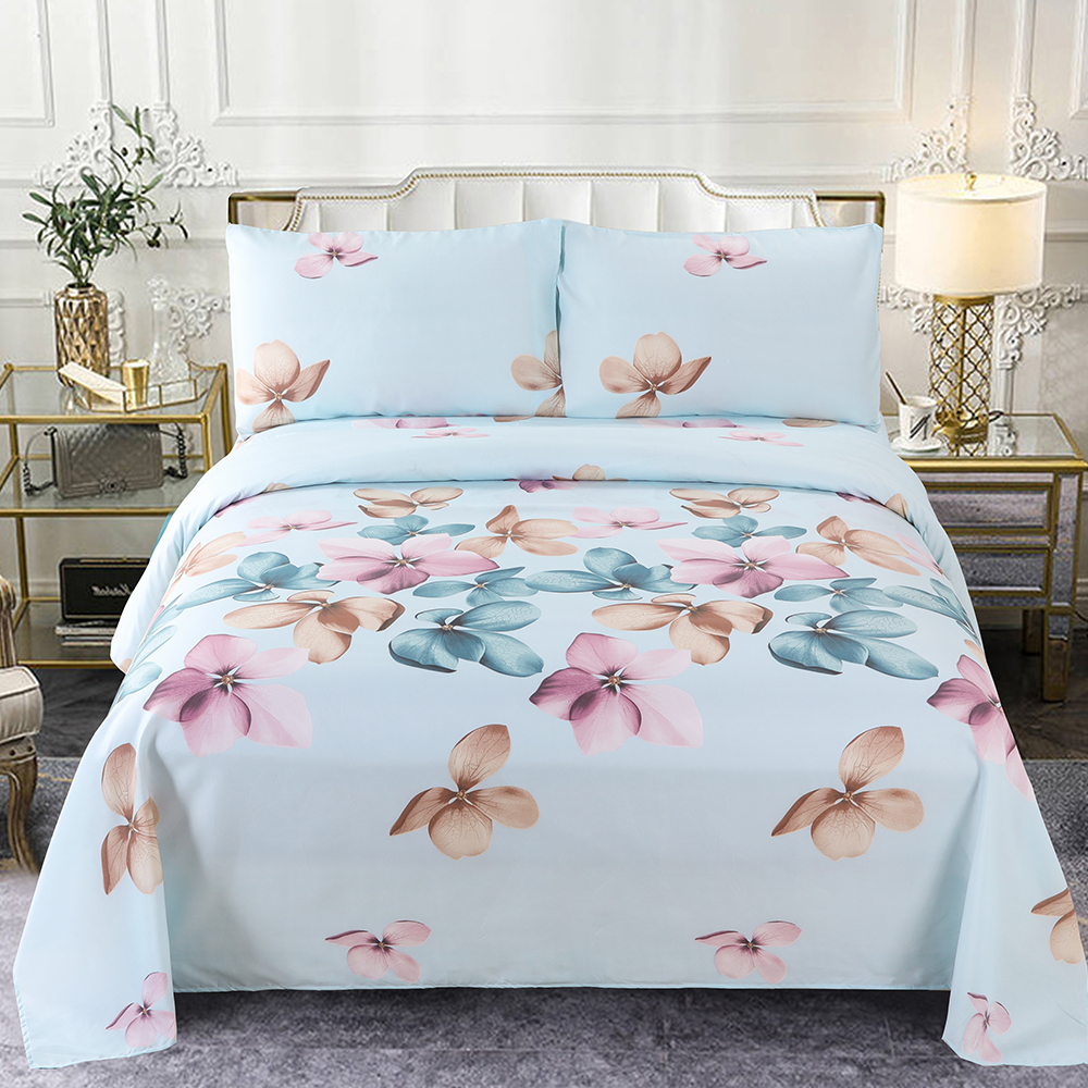 99.99% Polyester 115GSM printed bed sheet sets