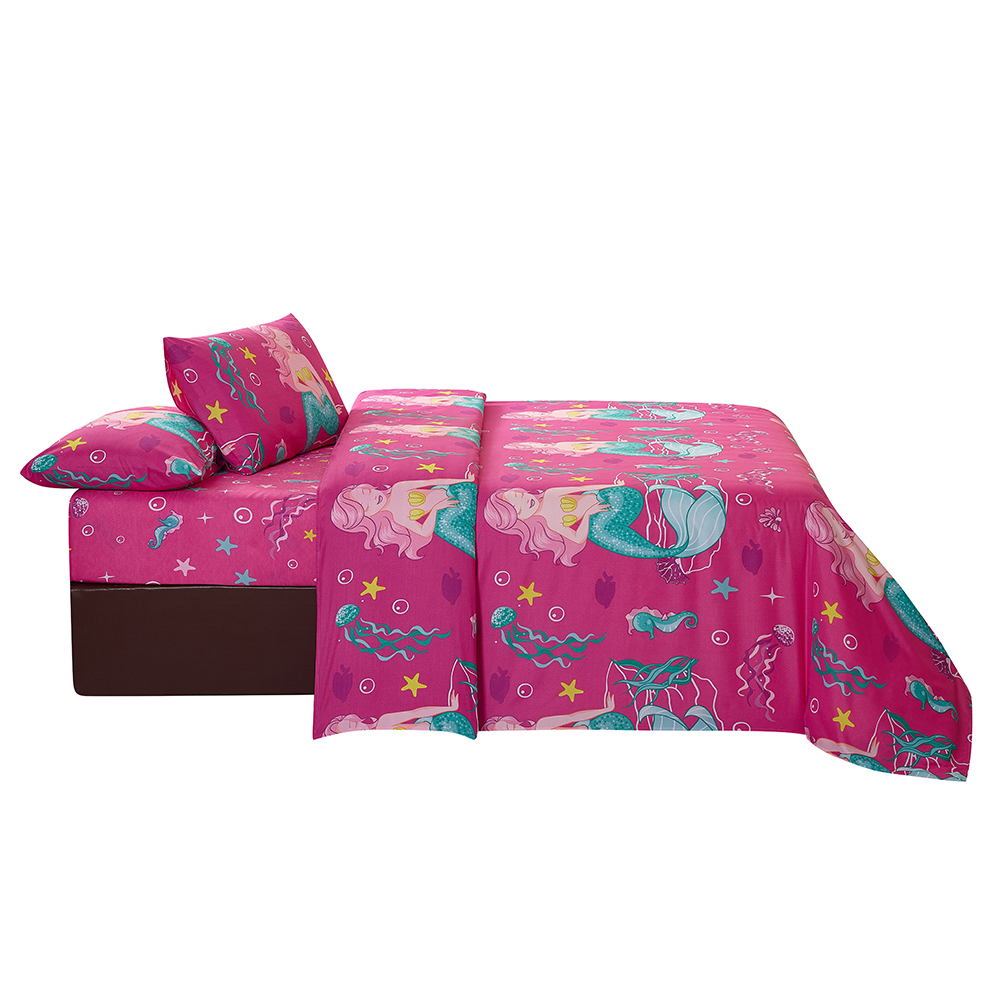 Printing children's 4 pcs bed sheets set