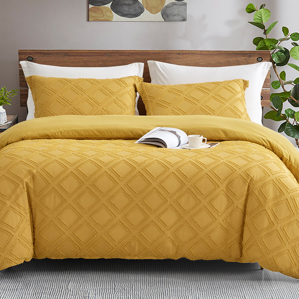 Boho wave clipped comforter set 7pcs comforter with bed sheet set